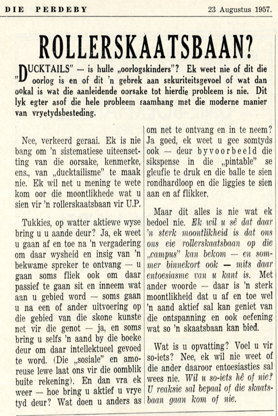 Die Perdeby 23 August 1957